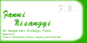 fanni misangyi business card