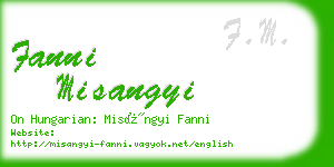 fanni misangyi business card